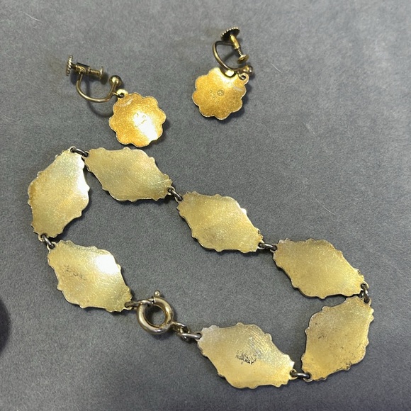 Norway Sterling Silver bracelet-earring set - Picture 2 of 2